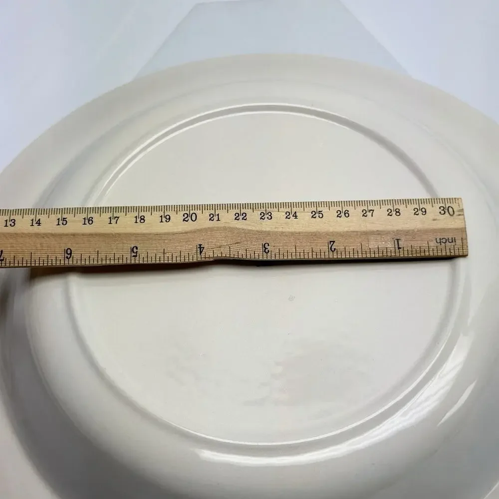 Spode Christmas Tree Vegetable Serving Bowl 12” Round Holiday Dish England